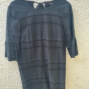 J. Crew Black Textured Dress, bow in the back